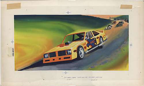 HOT WHEELS BOARD GAME Box Cover Painting | ComicConnect