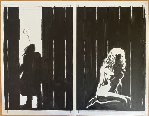 Frank Miller | Sin City Vol7, Hell & Back #9, Pages 44&45, 1999 | Thornbush Art