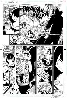 Jim Aparo, Rick Burchett - batman #498 p 3 (historic page! Bane in 5 of 6 panels taking over gotham in his 2nd appearance page after breaking batman‘s back! )