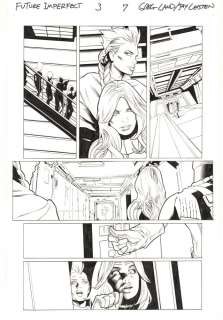Greg Land, Jay Leisten - Future Imperfect #3 P.7 - Janis Jones And Layla Miller Sneaking in - 2015 Signed