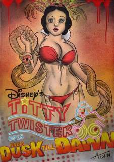 Alvin Silvrants | Snow White From Dusk Till Dawn - Original drawing in colour by Alvin Silvrants | Catawiki