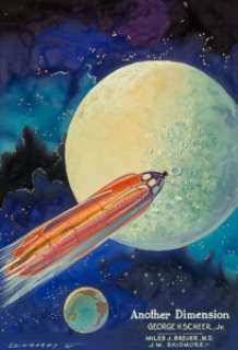  - Leo Morey (American, 1899-1965)
 Another Dimension, Amazing Stories cover, October 1935
 Mixed media on board
 15.5 x 10...