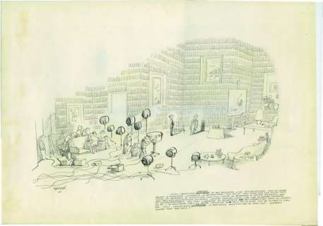 Sempé Jean-Jacques | L’Information consommation Encre de Chine pour ce génial | Millon