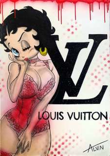Alvin Silvrants | Betty Boop LV Louis Vuitton - Original drawing in colour by Alvin Silvrants | Catawiki