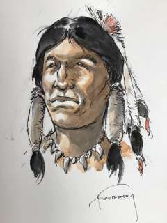 Hermann | Hermann - Dessin original couleur - Indien | Catawiki