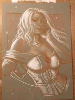 Luca Strati | L. Strati - Original Artwork â€œEmma Frost Bustâ€ - Page volante - Exemplaire unique (2022) | Catawiki
