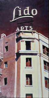 Hyman | LidoÂ Apts, huile sur toile représentant un immeu… | Millon