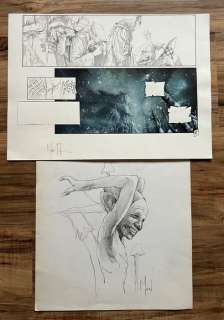 Civiello, Emmanuel | Civiello, Emmanuel - Demi-planche originale crayonnée + dessin original - La Graine de folie - (1997) | Catawiki