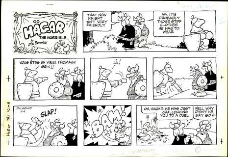 Browne - HAGAR THE HORRIBLE, Sunday (10/04/1987) | Russ Cochran