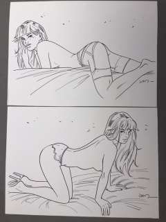 Jim | Jim - 2x Dessin original - Une Nuit Ã  Rome - Marie | Catawiki