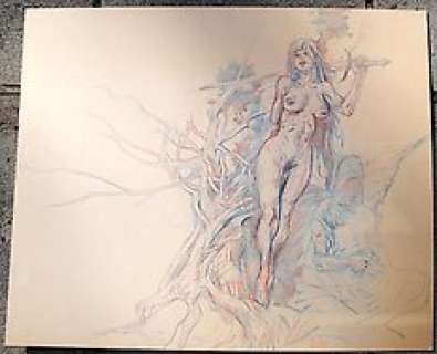 Lionel Marty - Marty, Lionel - Dessin original - Le rêve de Jérusalem - Format: 58 x 48 cm. - Page volante