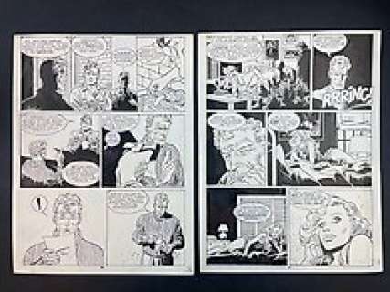 Giancarlo Alessandrini - Alfredo Castelli - Giancarlo Alessandrini - Alfredo Castelli - Martin Mystere - Nostra Terra dei Mysteri - Page volante - Exemplaire unique - (1987)