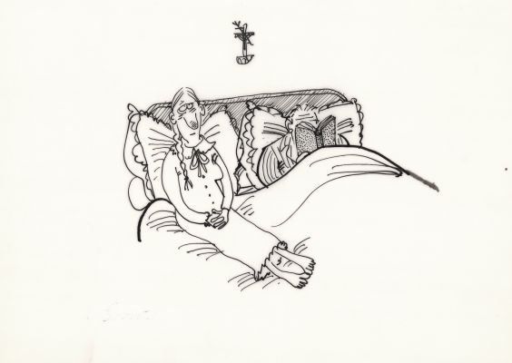 Claire Bretécher | Bonne ambiance - Encre de Chine sur calque | Huberty Breyne Gallery
