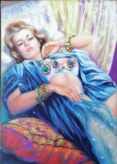 Autore Non Reperito | Il cinema dipinto - Illustrazione cinematografica originale - Mata Hari - Page volante - EO | Catawiki