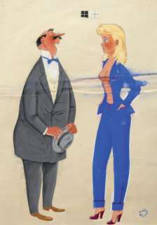 Bellus Jean (1911-1967) - BELLUS Jean Â«La femme de sa vie!Â» Gouache couleurs pour un dessin paru