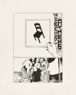 Paul Pope | THB: Mek-Power 6D, The New School of Athens, Page 1, 2001 | Philippe Labaune Gallery