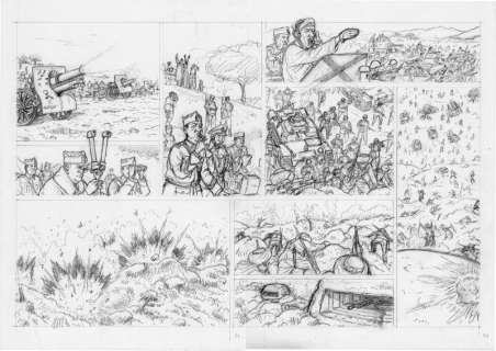 Agustín Ferrer | Lápices Originales de Agustín Ferrer, de su obra «Plan de huida». | Yojimbo Cómics