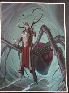 Andrea Jula | Andrea Jula - Lolth La Regina degli elfi oscuri - Page volante - Exemplaire unique | Catawiki