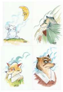 Masbou. Lot de 4 illustrations originales | BDEnchères