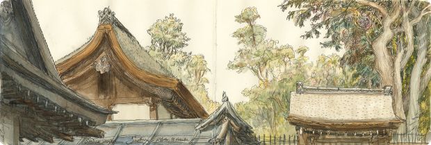 Nicolas de Crécy | NICOLAS DE CRÉCY – Sanctuaire Shingu – Kyoto – 13 novembre – R 26 | Galerie Barbier