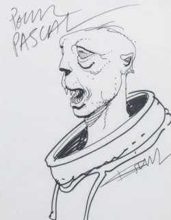 Bilal | Dessin Ã  l’encre de Chine sur papier, dédicacé Â«Ã  PascalÂ» et signé. | Tessier Sarrou