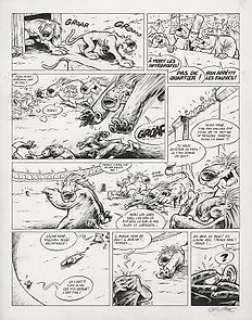 Gaudelette, Michel - Gaudelette, Michel - Planche originale - Magret de chrétiens aux herbes