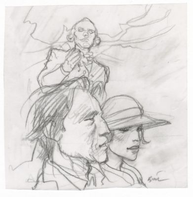 Enki Bilal | GRAPHITE IN PROGRESS 3 – Dessin original 95 | Galerie Barbier