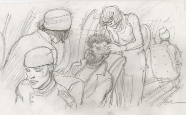 Enki Bilal | GRAPHITE IN PROGRESS 3 – Dessin original 24 | Galerie Barbier