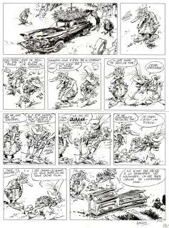 Marc Hardy | Pierre Tombal, planche originale à l’encre de chine. | Septimus