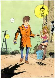 Gã¼Rsel, Gã¼Rçan | GÃ¼rsel, GÃ¼rçan - Originele tekening in kleur - Hommage Ã  Tillieux - Guus Slim/Gil Jourdan - (2022) | Catawiki