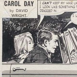 Wright, David | Wright, David - Original strip - Carol Day - Looking like something the cat dragged in - (1964) | Catawiki