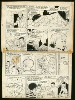 MiTacq - Planche originale n°13, avec indications couleur au dos - Le Mystère de Grosbois - La Patrouille des Castors