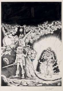 Philippe Luguy - Percevan - Les lames vorpales  Encre de Chine pour la couverture