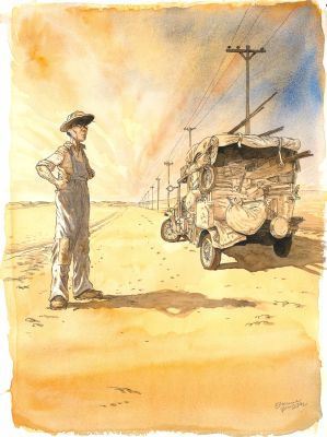 Etienne Davodeau | 2022 - Illustration pour le magazine "Le 1 des libraires" | Huberty Breyne Gallery