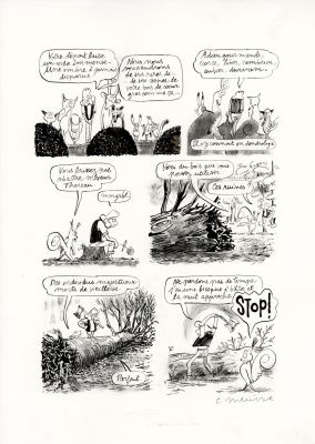 Catherine Meurisse | LE CLAN DE WALDEN – PLANCHE ORIGINALE 7 | Galerie Barbier