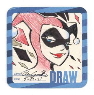 Harley Quinn Coaster Sketch by Christian Gossett