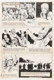 John Cullen Murphy ’’Prince Valiant’’ Sunday Comic Strip Original Artwork -- #1951 Dated 30 June 1974 | Nate Sanders