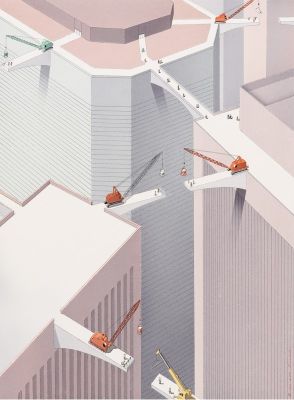 Guy Billout | Bridges, 1998 | Philippe Labaune Gallery