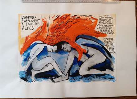 Baudoin, Edmond | Baudoin, Edmond - Dessin original couleur - Les Chemins de l’eau en Provence n°1 - (2011/2012) | Catawiki