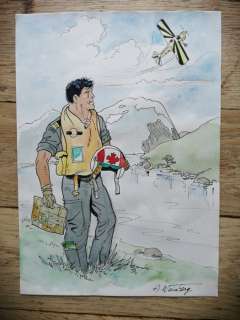 Weinberg, Albert | Weinberg, Albert - Dessin original couleur - Dan Cooper | Catawiki