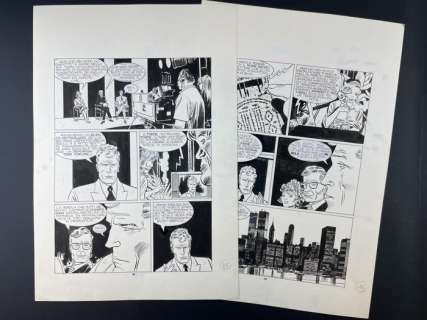 Castelli, Alessandrini | Martin Mystère nn. 35/36 - 2x tavole "Nostra terra dei Mysteri" - Page volante - Exemplaire unique - (1987) | Catawiki