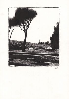 Frédéric Pajak | Sans titre, 32 - Encre de Chine, plume et pinceau sur papier | Huberty Breyne Gallery