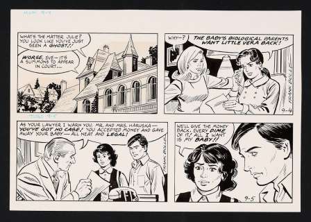 Original Art for the Heart of Julie Comic Strip (9/4 and 9/5, Year Unknown) by Frank Bolle | mycomicshop.com