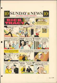 Gould - DICK TRACY, Sunday Color Proof (08/18/1957) | Russ Cochran