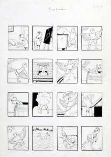 Rabier, Benjamin | TROP LOURD Encre de Chine pour la planche de 16 cases | Coutau Bégarie