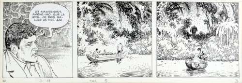 Manara, Milo | GIUSEPPE BERGMAM. Encre de Chine pour un strip paru dans l’album | Coutau Bégarie