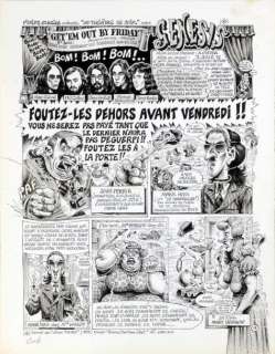 Sole/Gotlib | AU THEATRE CE SOIR Encre de chine pour une planche gag parue | Coutau Bégarie