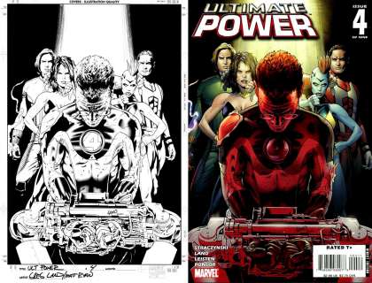 Greg Land Matt Ryan - ultimate power #4 cover (mister fantastic, squadron supreme: amphibian, doctor spectrum, hyperion, power princess) 2007