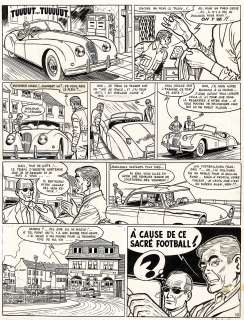 Raymond Reding - Lot 358 - Vincent Larcher, Avant-centre, planche originale à l’encre de chine.