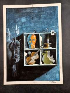 Luigi Corteggi | Luigi Corteggi - Originale di copertina "Satanik: Cose strane per Max Lincoln" - Page volante - Exemplaire unique - (1968) | Catawiki